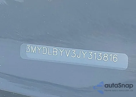 2018 Toyota Yaris Ia from USA, damaged, VIN 3MYDLBYV3JY313816